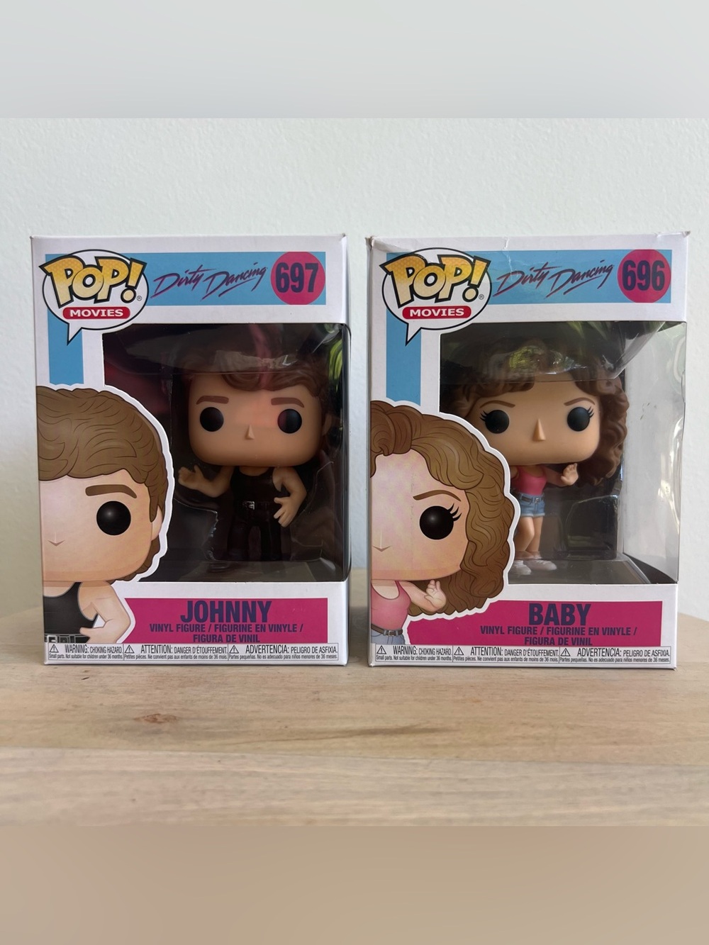Funko Pop! Dirty Dancing Johnny #697 Baby #696 Set of 2 Vinyl Figures New in Box